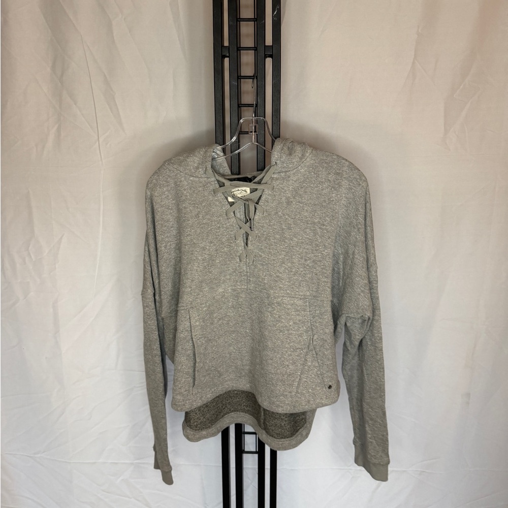 Prana Gray Lace-Up Women's Hoodie